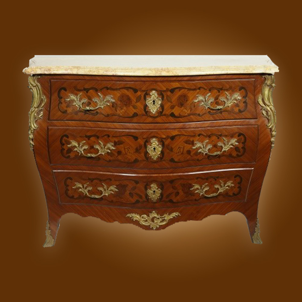 Tủ Bombee commode Marquetry phong cách Louis XV